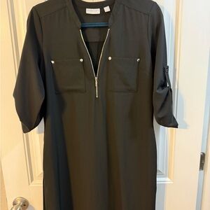 New York & Company Black Long Sleeve Dress